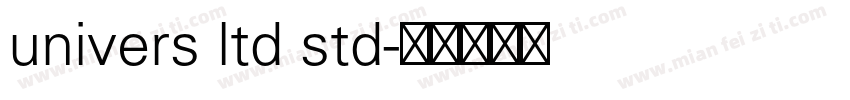 univers ltd std字体转换